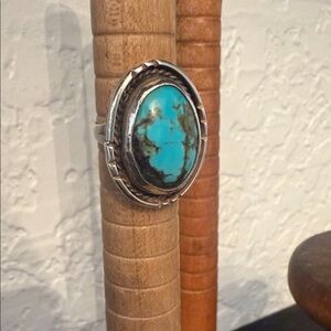Vintage Native Sterling Silver and Turquoise Ring